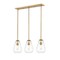 Z-Lite Ayra 3 Light island, Olde Brass & Clear 488P8-3L-OBR - alternate 2